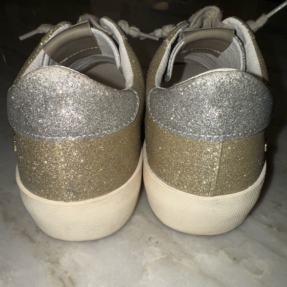 Vintage Havana Kara Matte Silver Gold Glitter Sneaker 9 - Picture 6 of 11